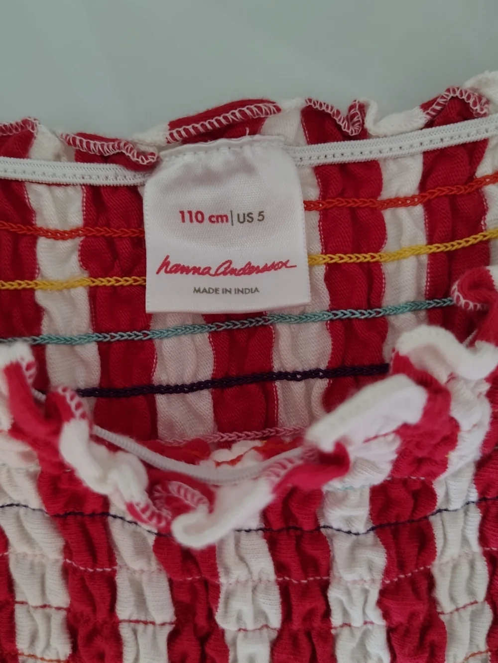 Hannah Anderson Red and White Striped Sundress - Picture 3 of 11